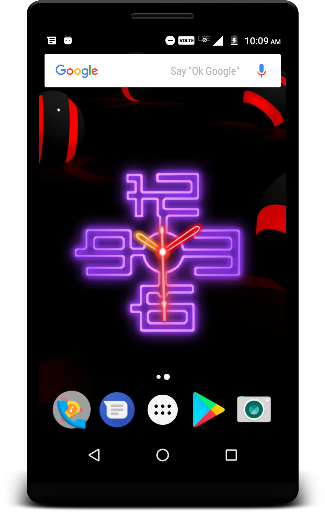 Neon Clock Live Wallpaper Screenshot 3 - AppWisp.com