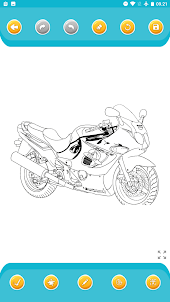 coloring Racing motorbikes