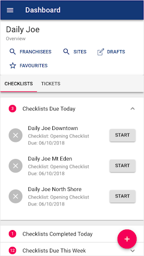 Android application 1Place Compliance Manager screenshort