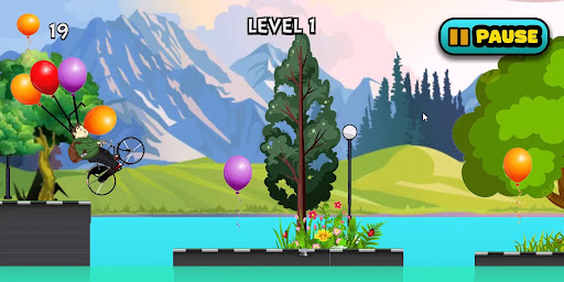 Android application Jumping Balloons Bicycle screenshort