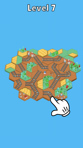 Android application Hexa Rail Puzzle screenshort