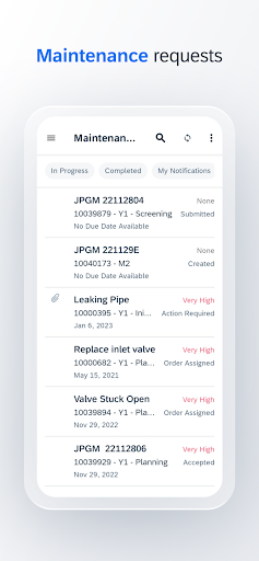 Screenshot of SAP Maintenance Assistant