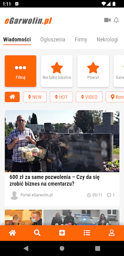Android application eGarwolin screenshort