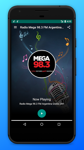 Android application Radio Mega 98.3 Puro Rock App screenshort