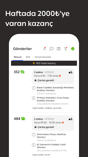 Banabikurye: Courier Job App in Turkey 2.64.0 screenshots 2