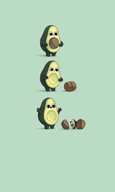 Cute Avocado Wallpaperのおすすめ画像2