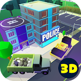 Block Police Station Building icon