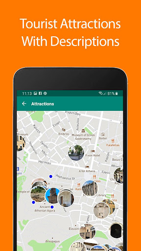 Android application Athens Offline Map and Travel screenshort