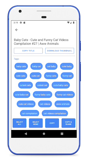 UTag - Find tags for video SEO Screen 3