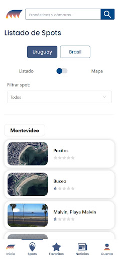 Lineup: Cámaras y Pronósticos Screen 2