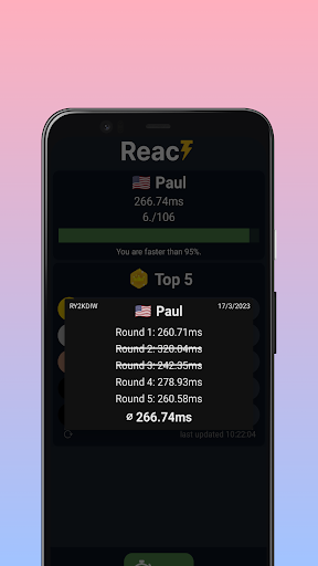 Reaction speed Screen 2
