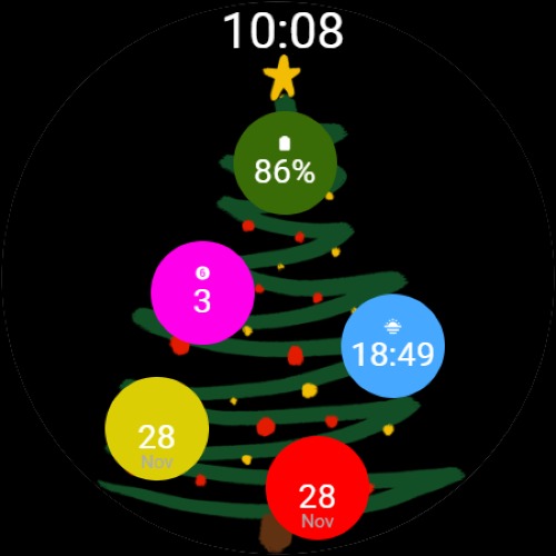 Christmas Smart Watch Face Screen 3