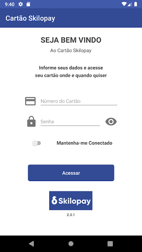 Android application Cartão Skilopay screenshort