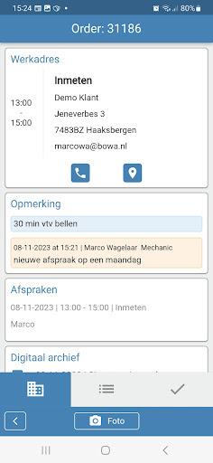Android application VITRIS Online | Buitendienst screenshort