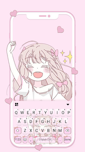 Android application Happy Anime Girl Theme screenshort