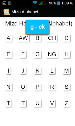 Mizo Alphabet Screen 2