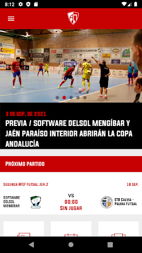 Android application Atlético Mengíbar FS screenshort