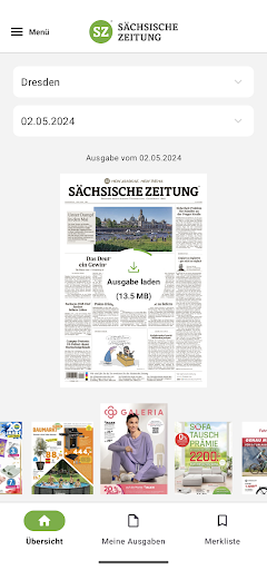 Android application SZ E-Paper screenshort