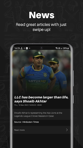 Screenshot of CricScore - Live Cricket Score