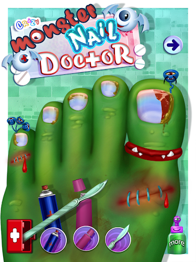 Android application Crazy Monster Toe Nail Doctor screenshort