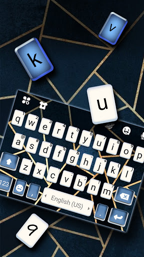 Classy Blue Keyboard Backgroun Screen 2