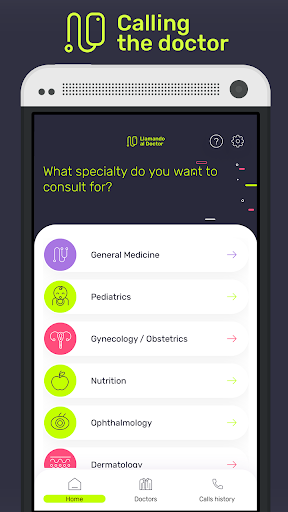 Android application Calling the Doctor screenshort