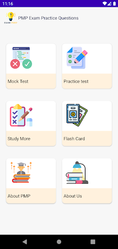 Android application PMP Exam Practice Questions screenshort
