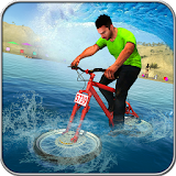 Beach Water Surfer Bicycle Racing Track Rider icon