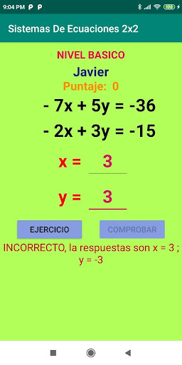Sistema De Ecuaciones 2x2 Screen 2