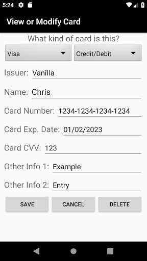 AnyCard – Global Cash Balances Screen 3