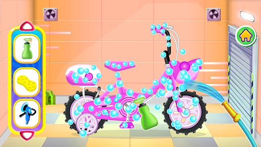 Girl Bicycle Repair Wash Salon screenshot 23