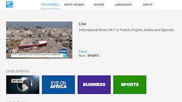 screenshot of FRANCE 24 - Android TV