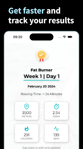 Screenshot of Rowing Machine Workouts