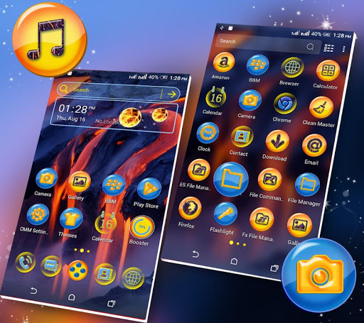 Volcano Hill Launcher Theme Screen 2