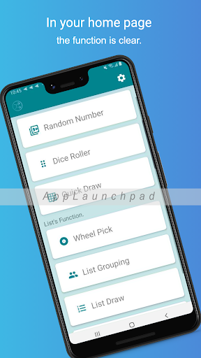 Android application RandomBox - Draw lots, Numbers screenshort