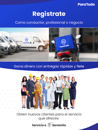 Android application ParaTodo Proveedor screenshort