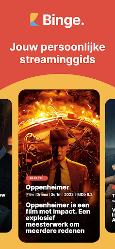Android application Binge. screenshort