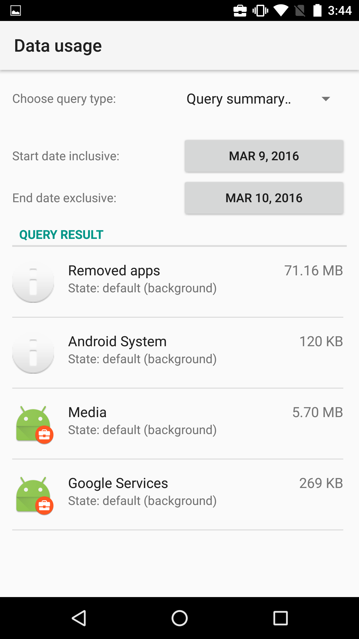 Android application Test DPC screenshort