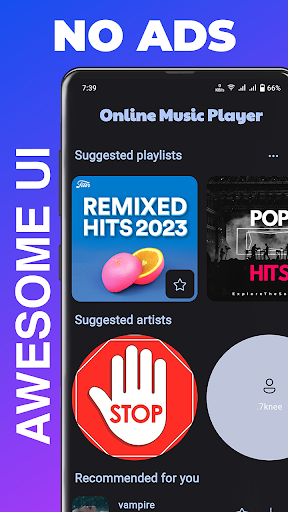 Android application Online Music Player Pro screenshort