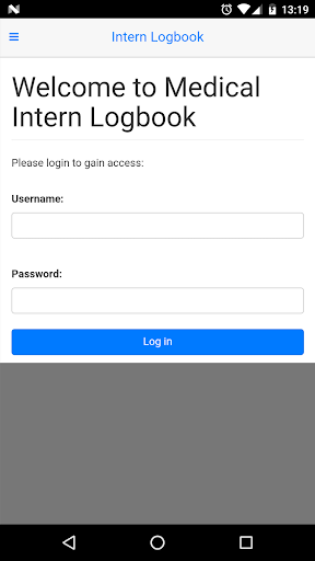 Android application Medical Intern Logbook screenshort