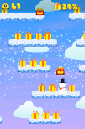 Sliding Frozen Snowman - casual 2D platformer game