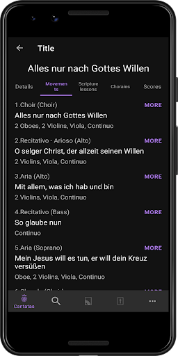 Cantatas Screen 3