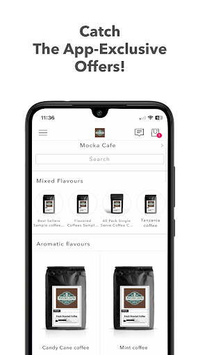 Android application Mocka Cafe screenshort