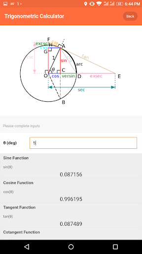 Trigonometry Screen 3
