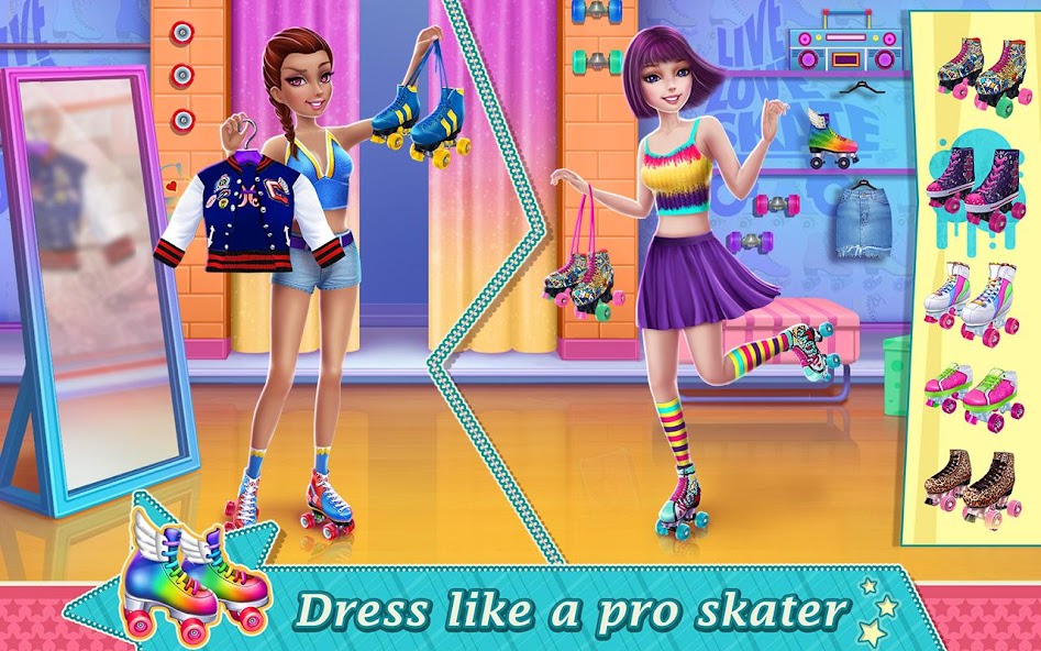 Roller Skating Girls 1.2.8 APK + Mod (Unlimited money) untuk android