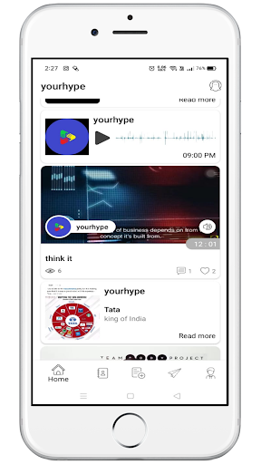 Yourhype: Watch, Listen, Read Screen 2