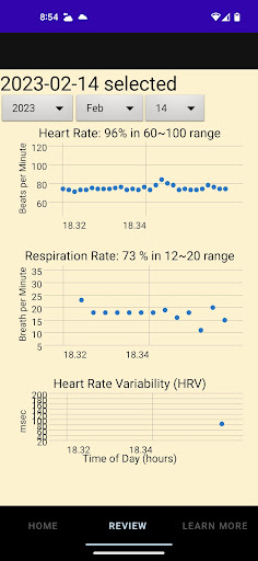 EZ Heart & Respiration Monitor Screen 3