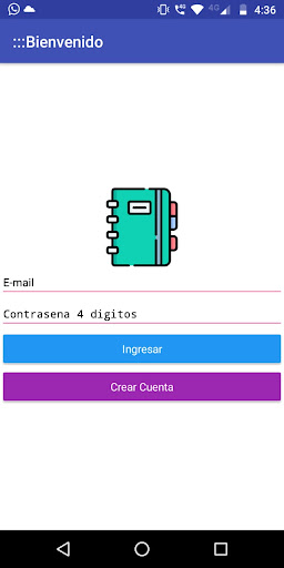 Android application agenda contador screenshort