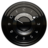 Black clock widget icon