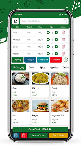 Android application RestoraPOS Lite screenshort